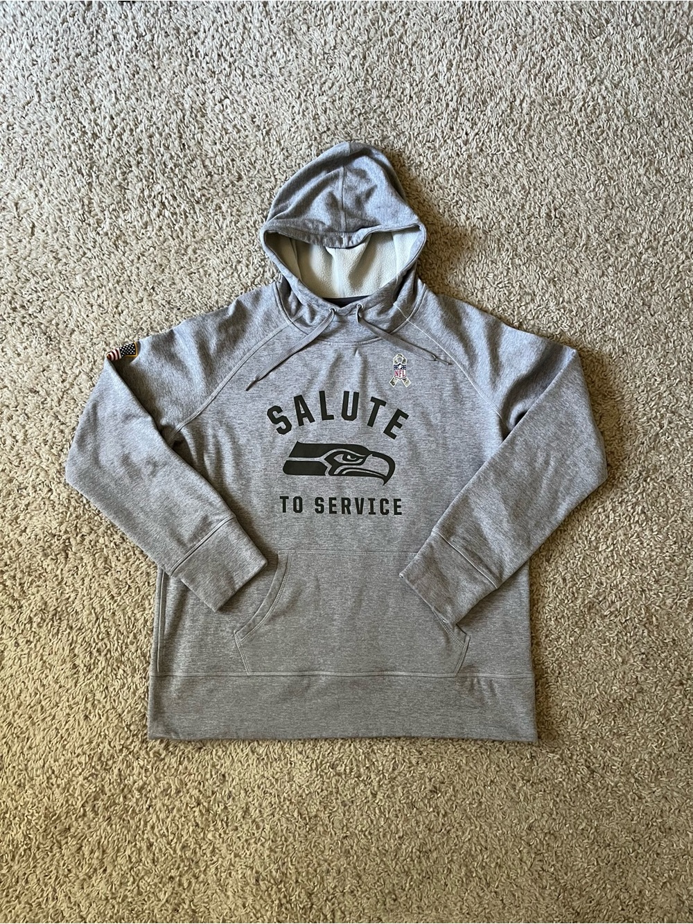 Nike Seattle Seahawks Salute to Service Grey Pullover Hoodie